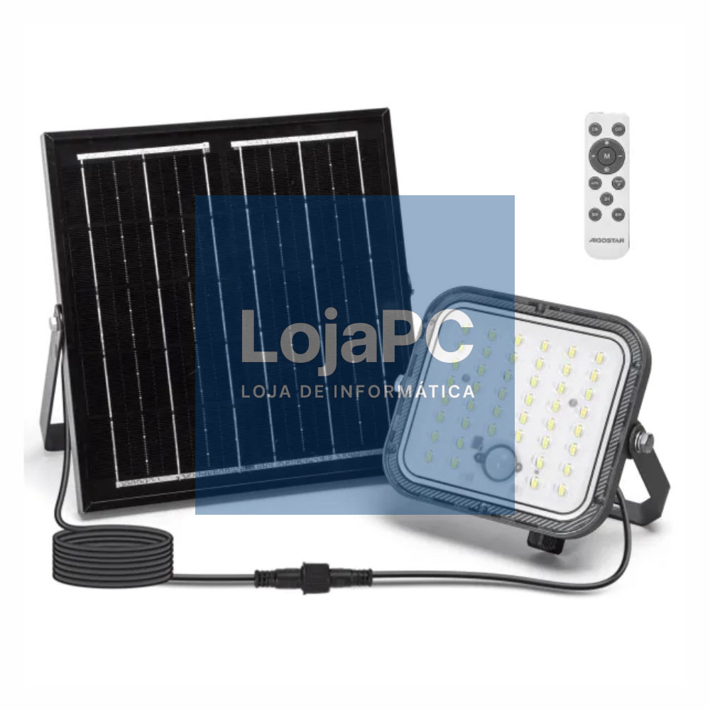 Foco LED Solar 80W C/ Sensor 6500K 800lm IP66