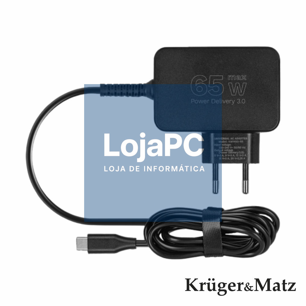Alimentador Universal 90W PD USB-C c/7 Fichas KRUGERMATZ