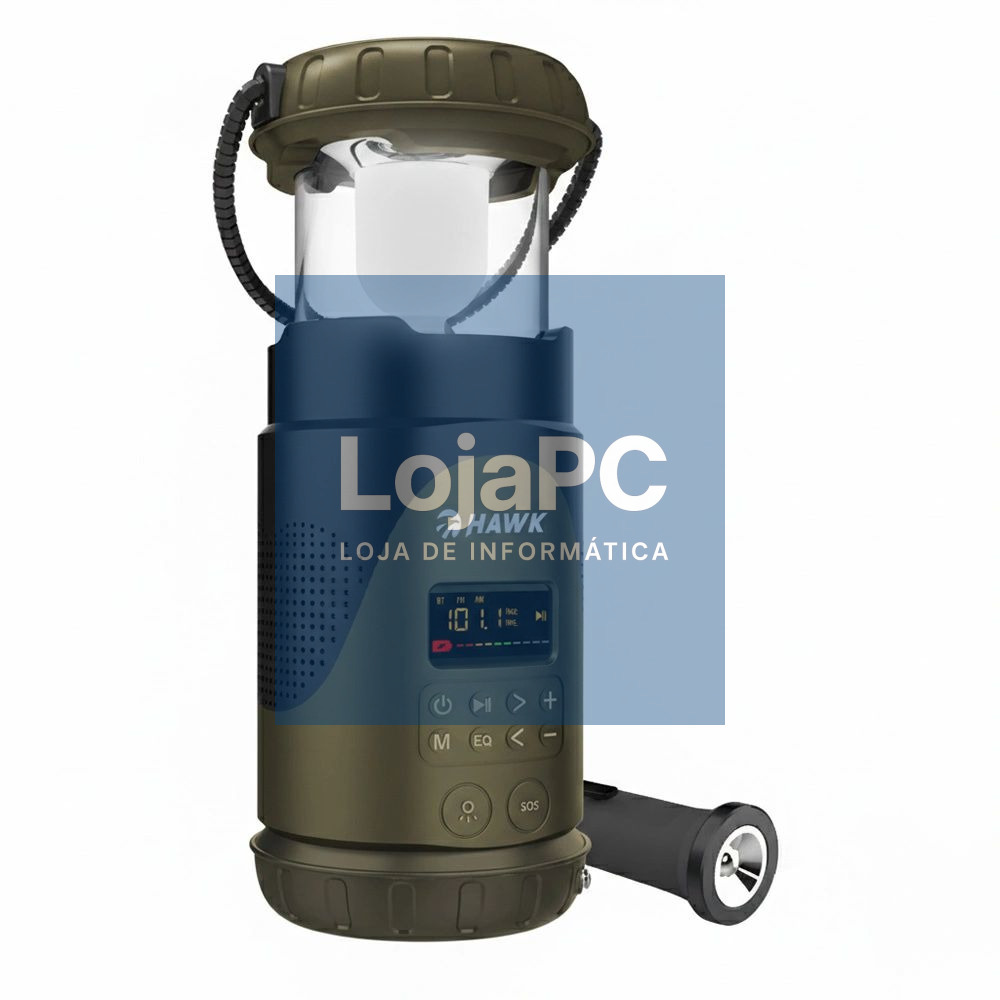 Rádio Solar FM/AM C/ Dínamo/Lanterna/Powerbank/Bluetooth