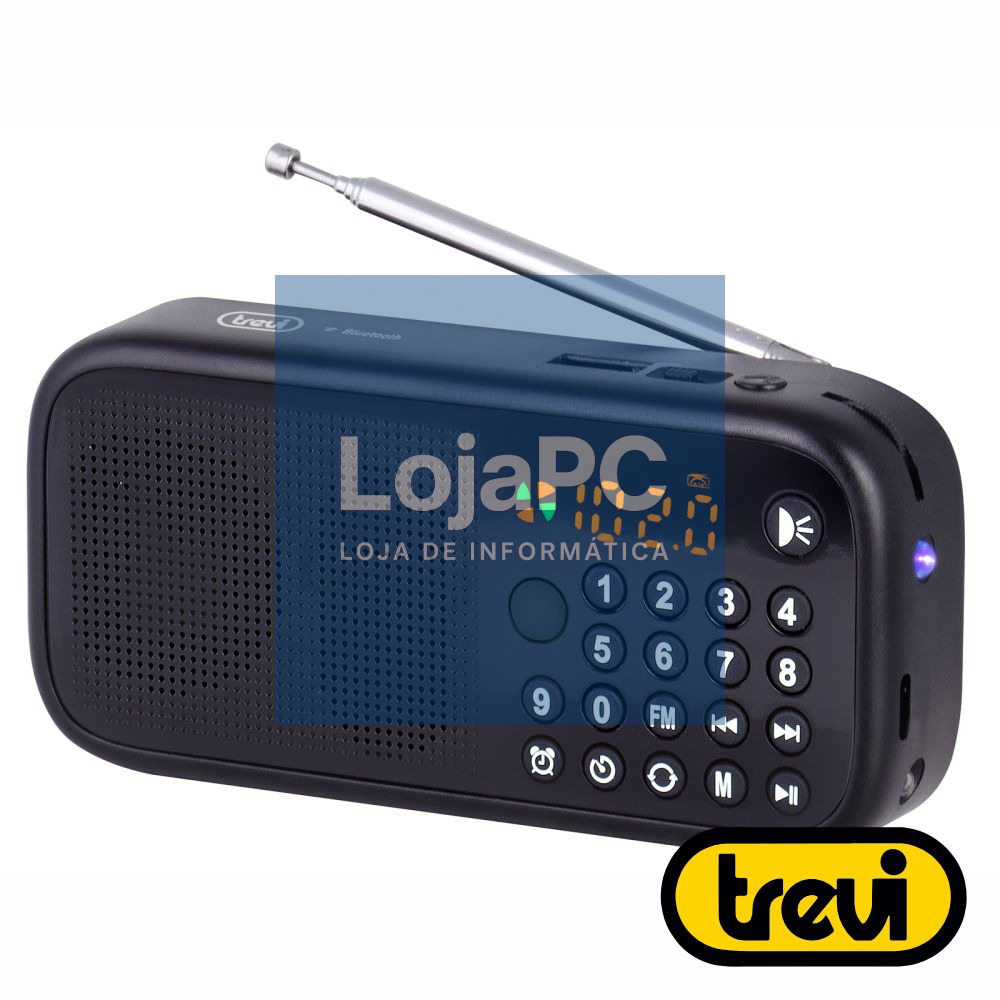 Rádio Portátil LCD AM/FM Bluetooth USB / MicroSD TREVI