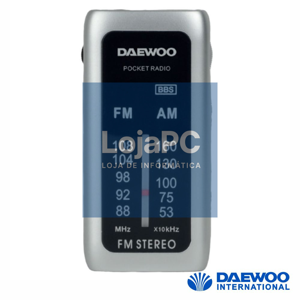 Rádio Portátil AM/FM Cinzento DAEWOO