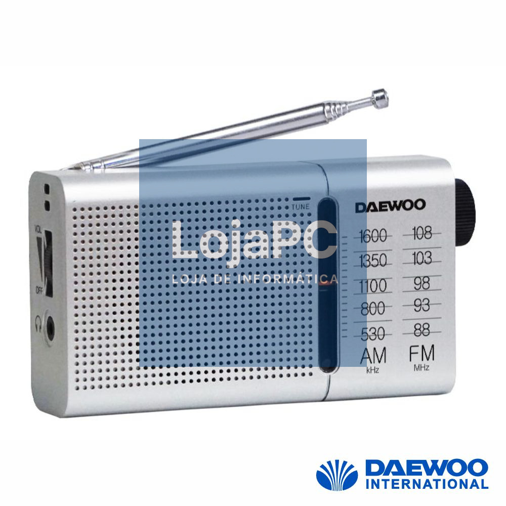 Rádio Portátil AM/FM Cinzento DAEWOO