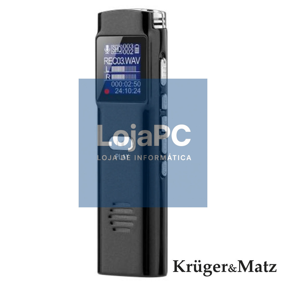 Gravador De Voz Visor OLED 8GB KRUGER MATZ