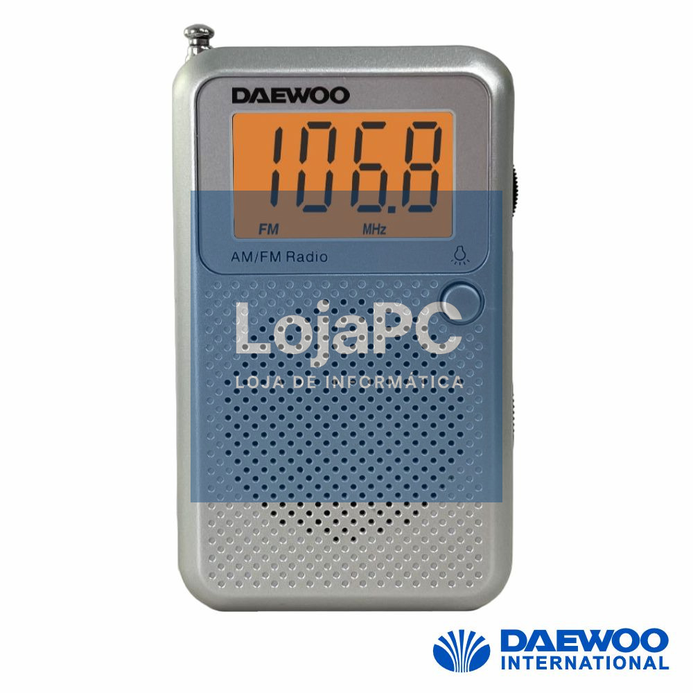 Rádio Portátil AM/FM C/ LCD Cinzento DAEWOO