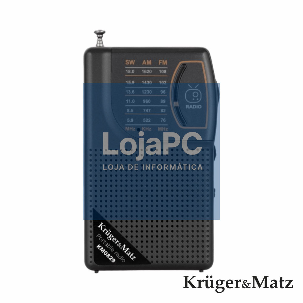 Rádio Portátil AM/FM/SW 2.25" KRUGERMATZ