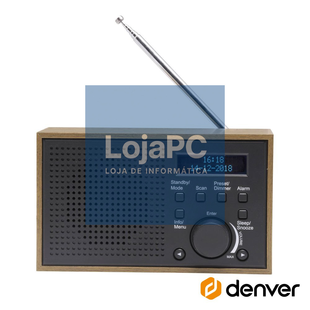Rádio Portátil C/ Despertador 2W FM DENVER