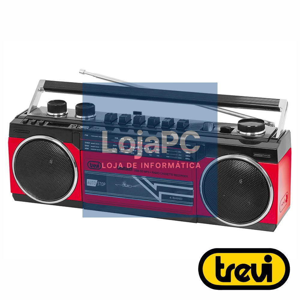 Rádio MP3 C/ Leitor Cassete MW/FM/SW1-2 Bluetooth TREVI