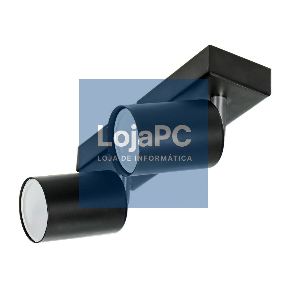 Candeeiro LED Teto/Parede 2x50W 199mm Preto ADVITI