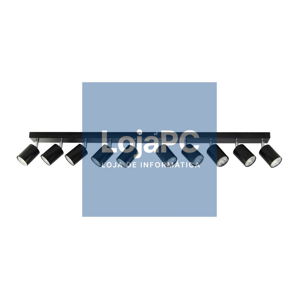 Candeeiro LED Teto/Parede 10x50W IP20 Preto ADVITI