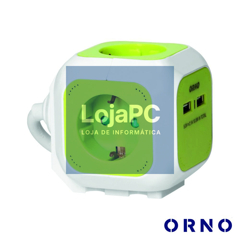Tomada Elétrica C/ 4 Saídas E 2 USB-A 1.4m ORNO