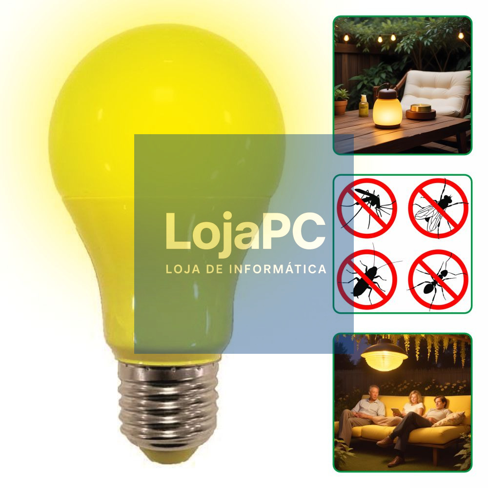 Lâmpada LED Repelente de Insetos E27 A60 7W