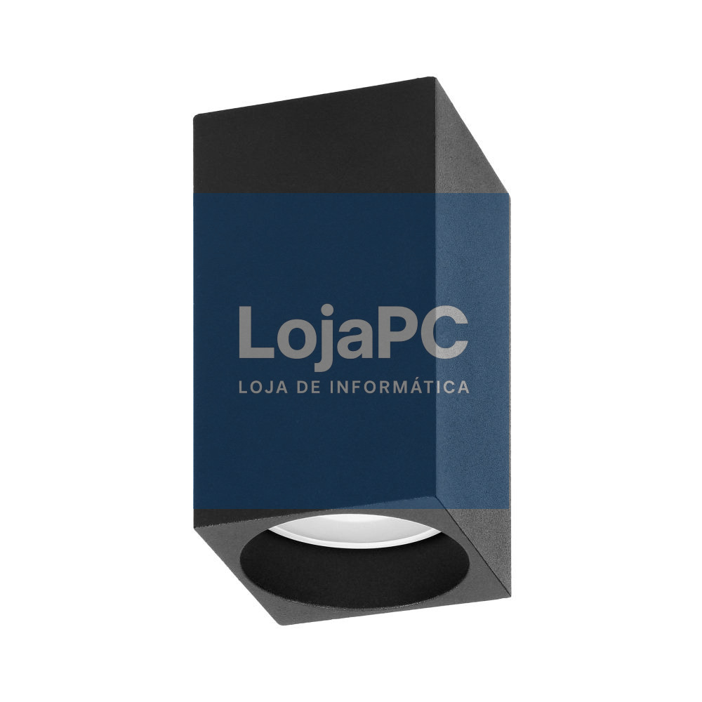 Candeeiro Teto/Parede Quadrado 50W 56mm Preto ADVITI