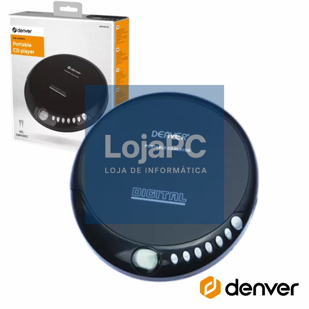 LEITOR DE CD PORTÁTIL DISCMAN DENVER