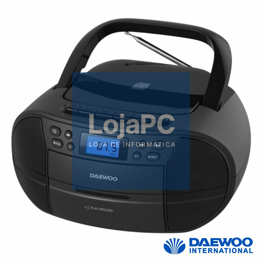 Rádio Portátil FM CD/BT/Cassete/MP3 4W DAEWOO