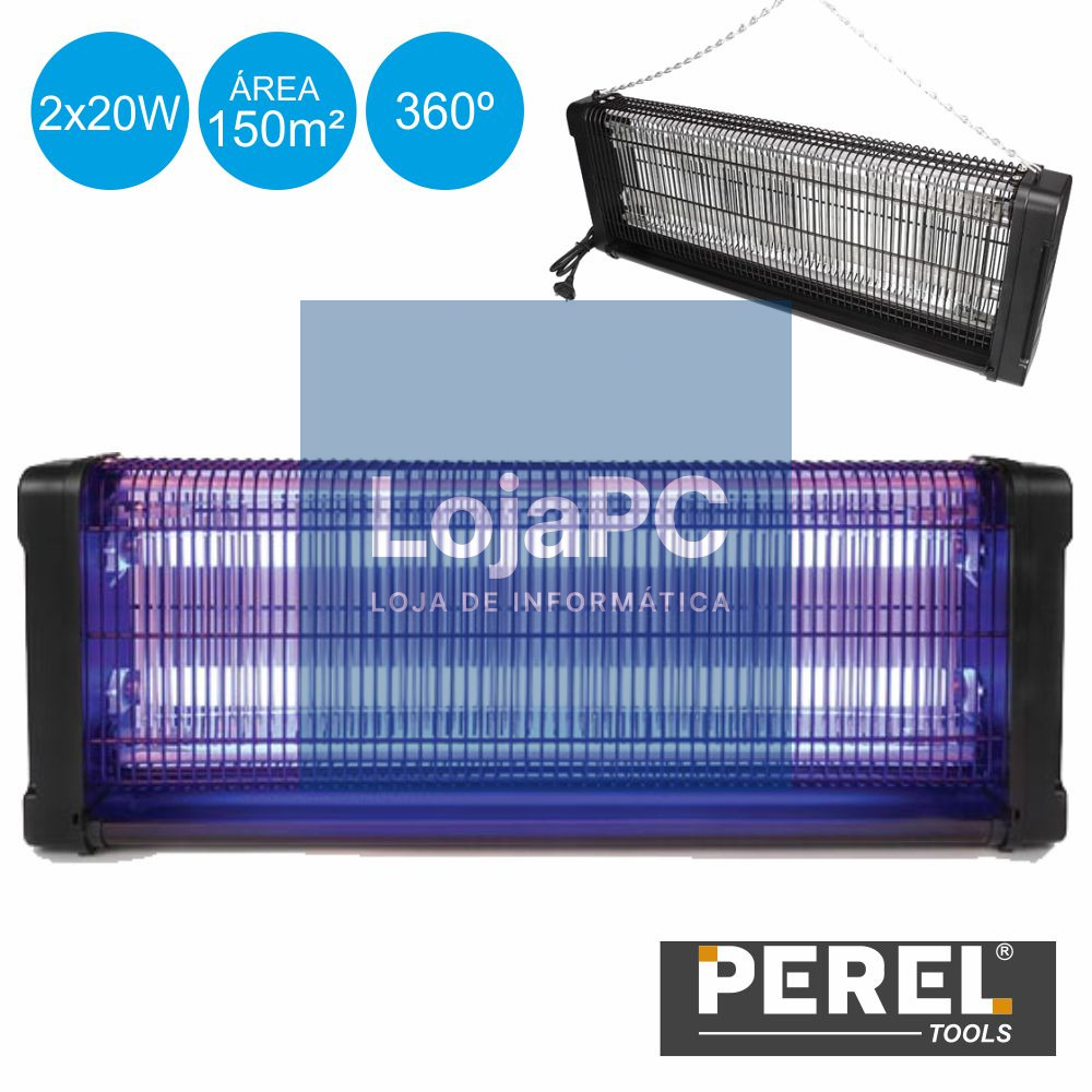 MOSQUITEIRO ELÉCTRICO 2X20W 360º PEREL