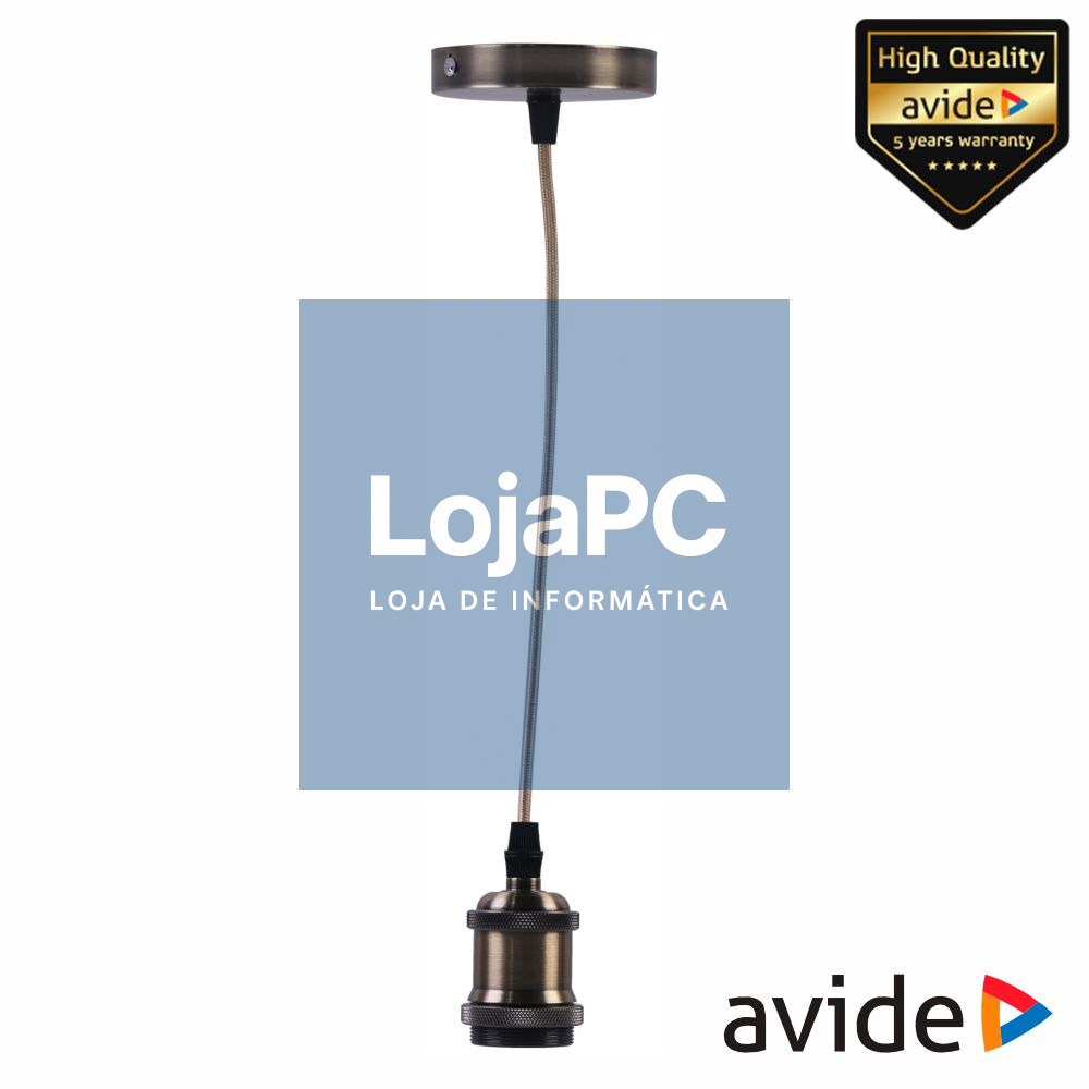 Candeeiro Teto Suspenso LED 1xE27 Bronze AVIDE