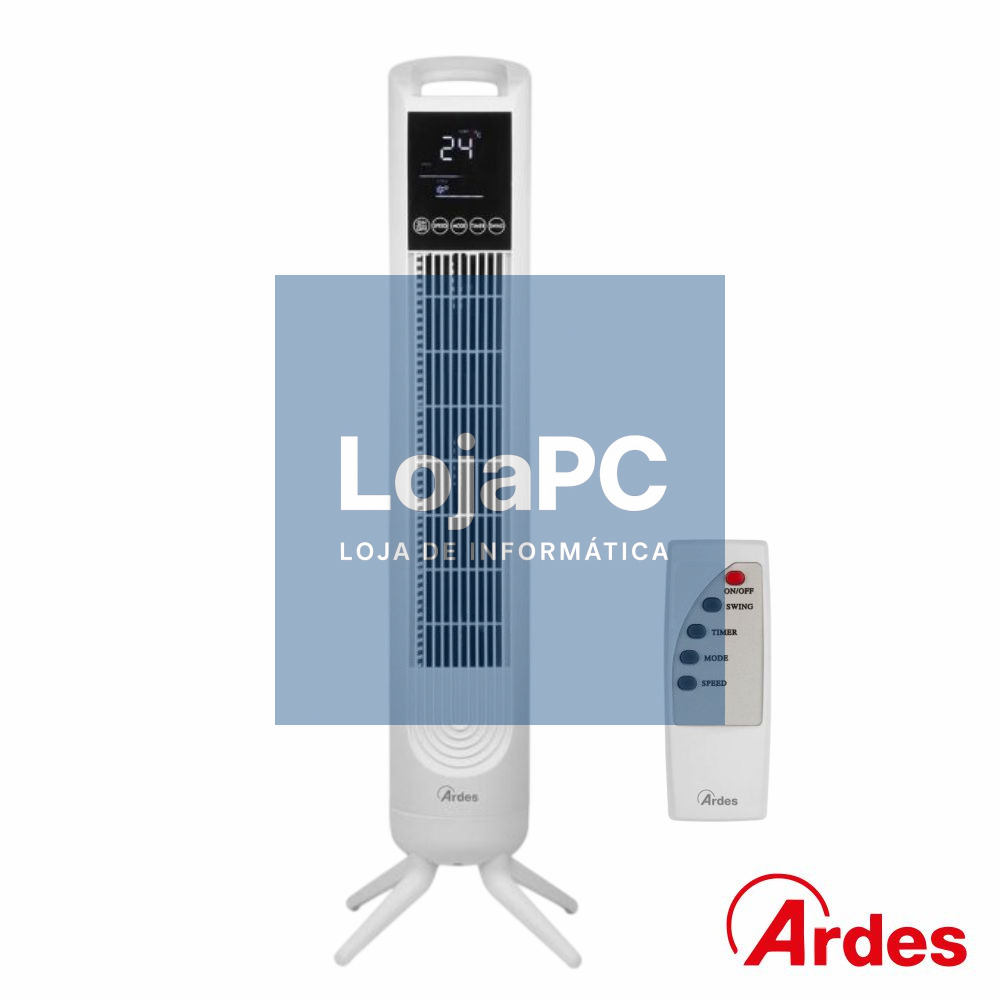 Ventoinha Torre 45W C/ Comando Branco ARDES