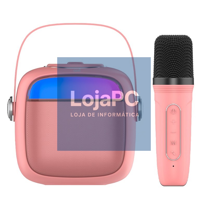 Universal Bluetooth Music Speaker 6W COOL Mini Karaoke + Microphone Pink