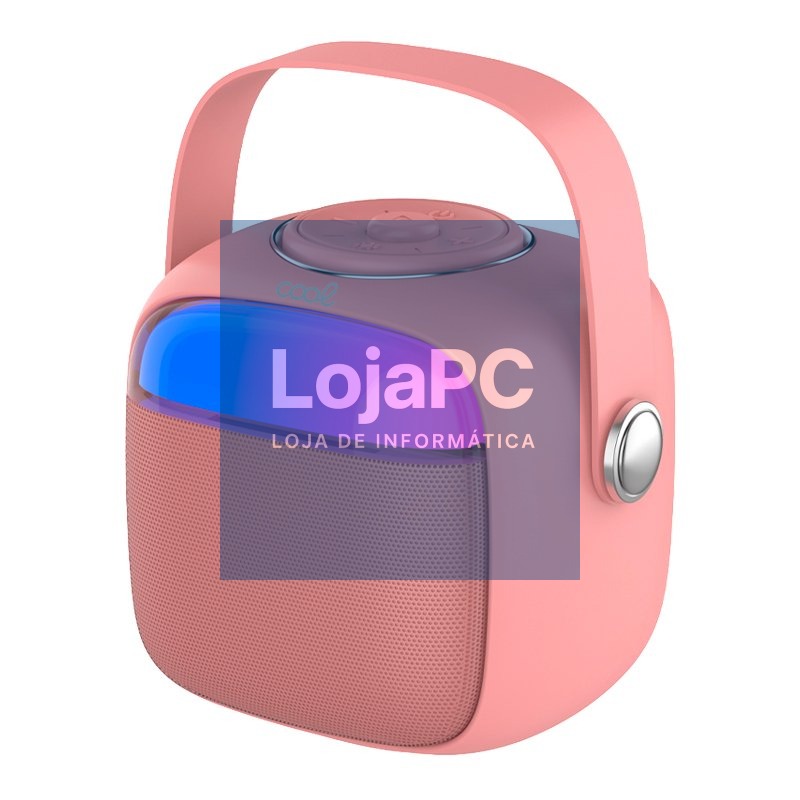 Universal Bluetooth Music Speaker 6W COOL Mini Karaoke + Microphone Pink — imagem 2