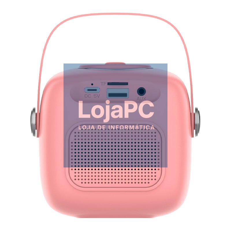 Universal Bluetooth Music Speaker 6W COOL Mini Karaoke + Microphone Pink — imagem 3