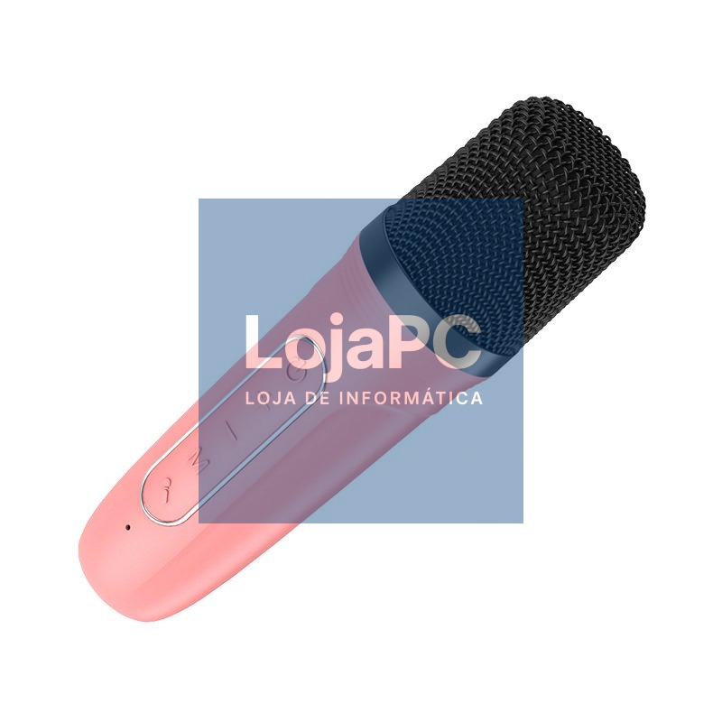 Universal Bluetooth Music Speaker 6W COOL Mini Karaoke + Microphone Pink — imagem 4