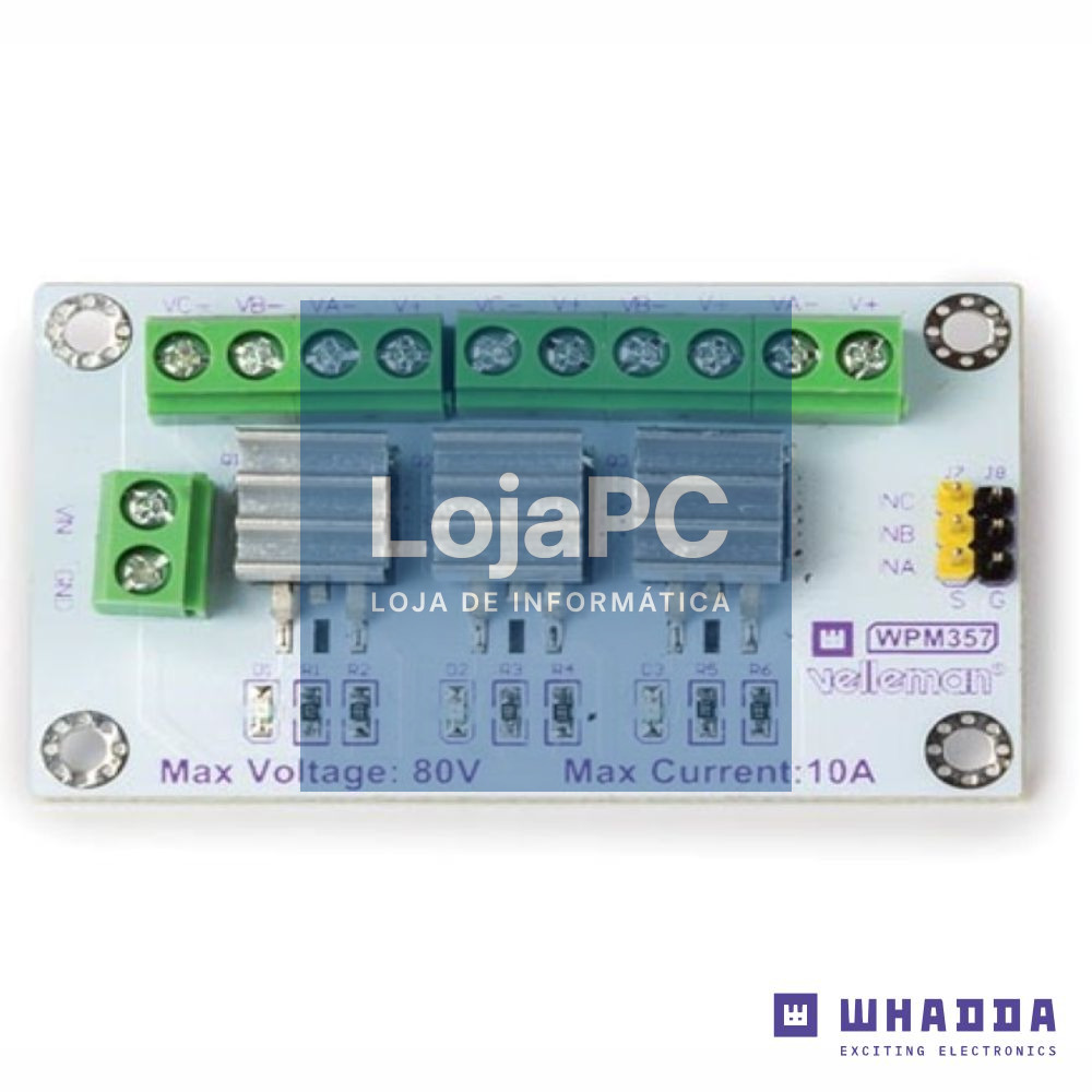 Módulo Mosfet de 3 Canais de Alta Potência WHADDA