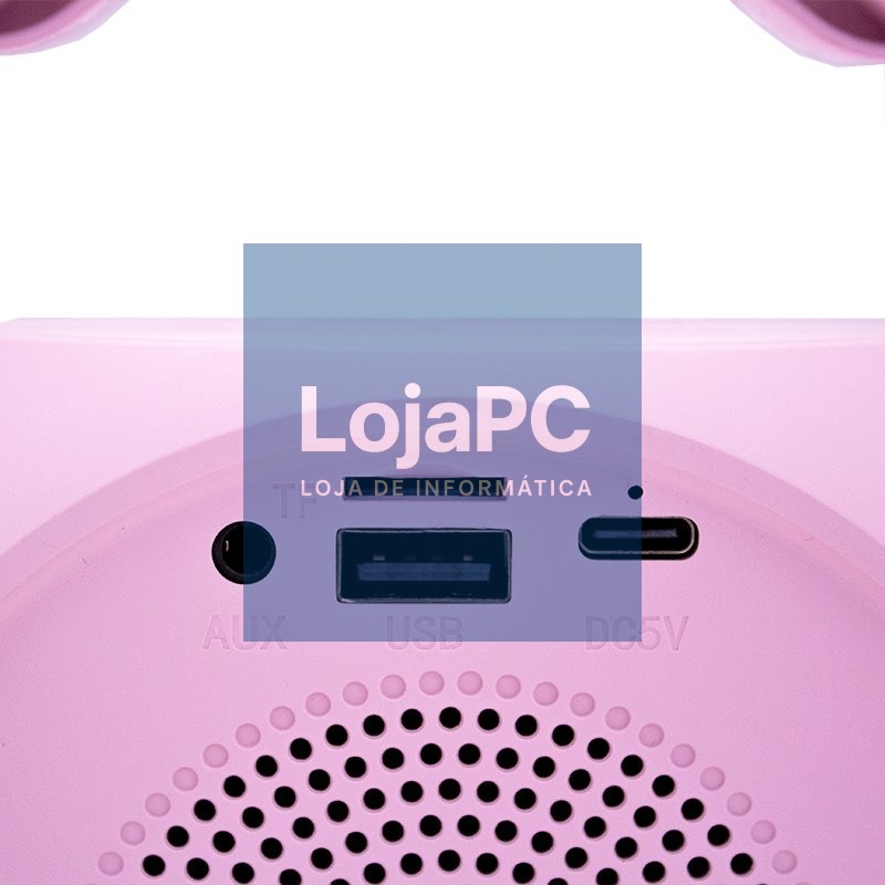 Universal Bluetooth Music Speaker 6W COOL Mini Karaoke Party + 2 Microphones Pink — imagem 3