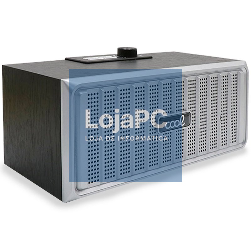 Universal Bluetooth Music Speaker Brand COOL Retro (20W) Wood Black Front Silver