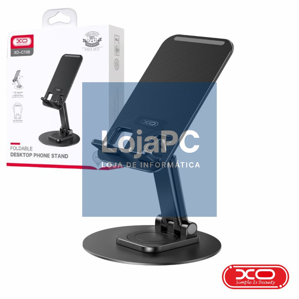 Suporte Telemóvel Universal C/ Rotação 360º Preto XO