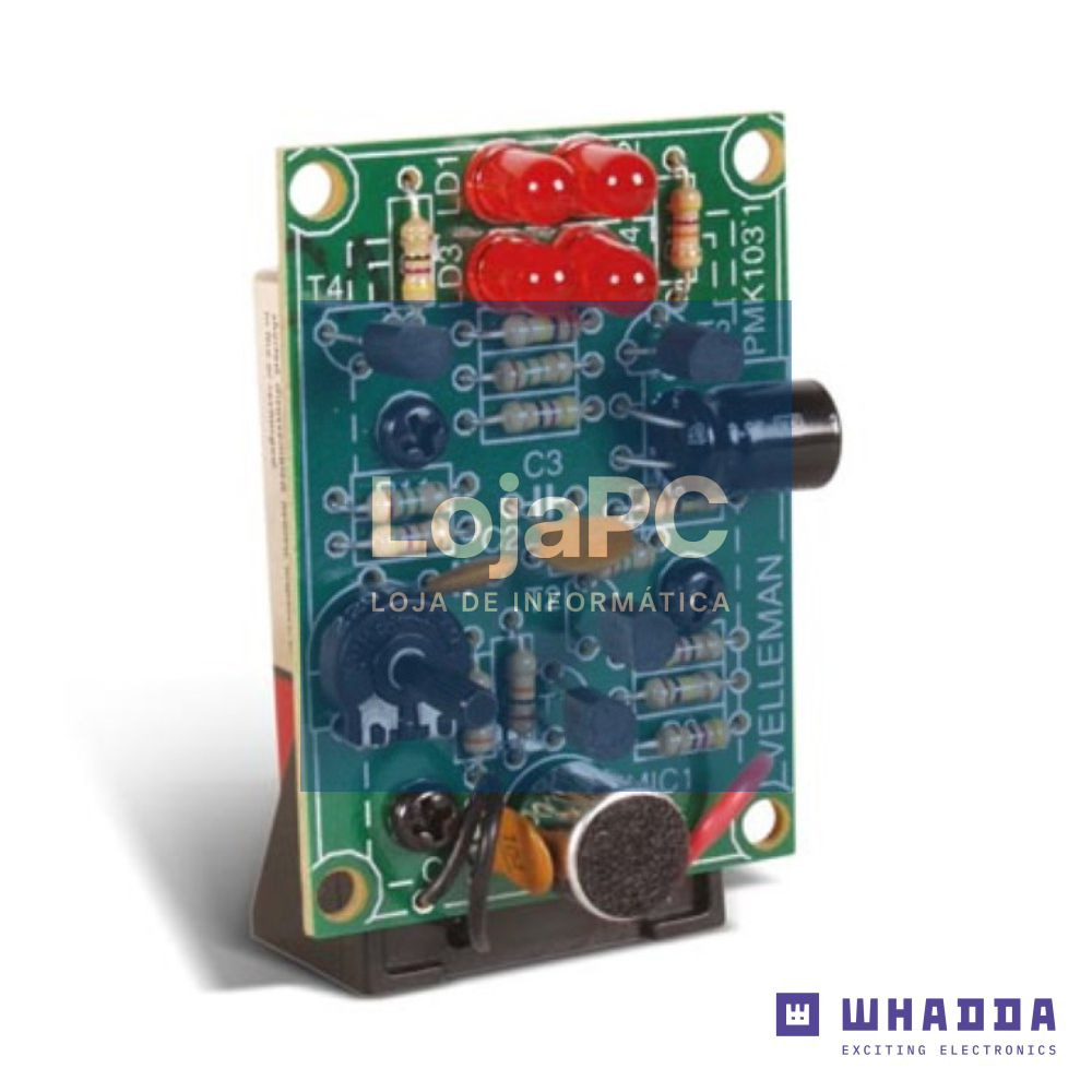 Mini Kit sinalizador Acústico Luminoso C/ 4 LEDs WHADDA