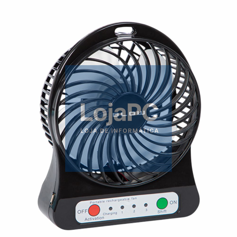 Ventoinha Portátil 4.5W 10cm USB Recarregável