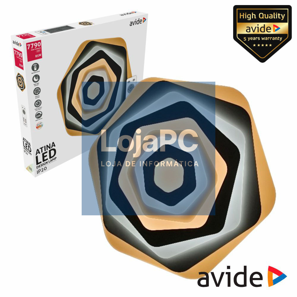 Candeeiro Teto/Parede LED 85W 3000K-4000K-6400K AVIDE