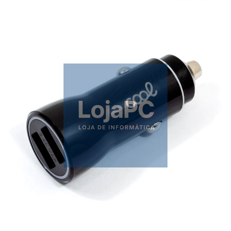 Universal Car Charger Dual Usb Input COOL Black 2.4 Amp — imagem 2