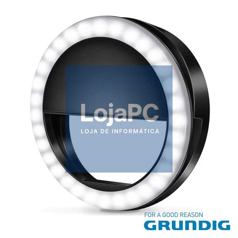 Anel de Luz P/ Telemóvel Universal Preto GRUNDIG