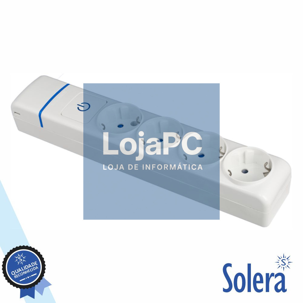 Extensão Elétrica 4x Schuko C/ Interruptor SOLERA