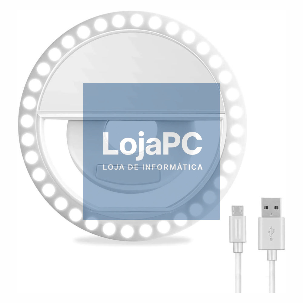 Anel de Luz P/ Telemóvel Universal Branco