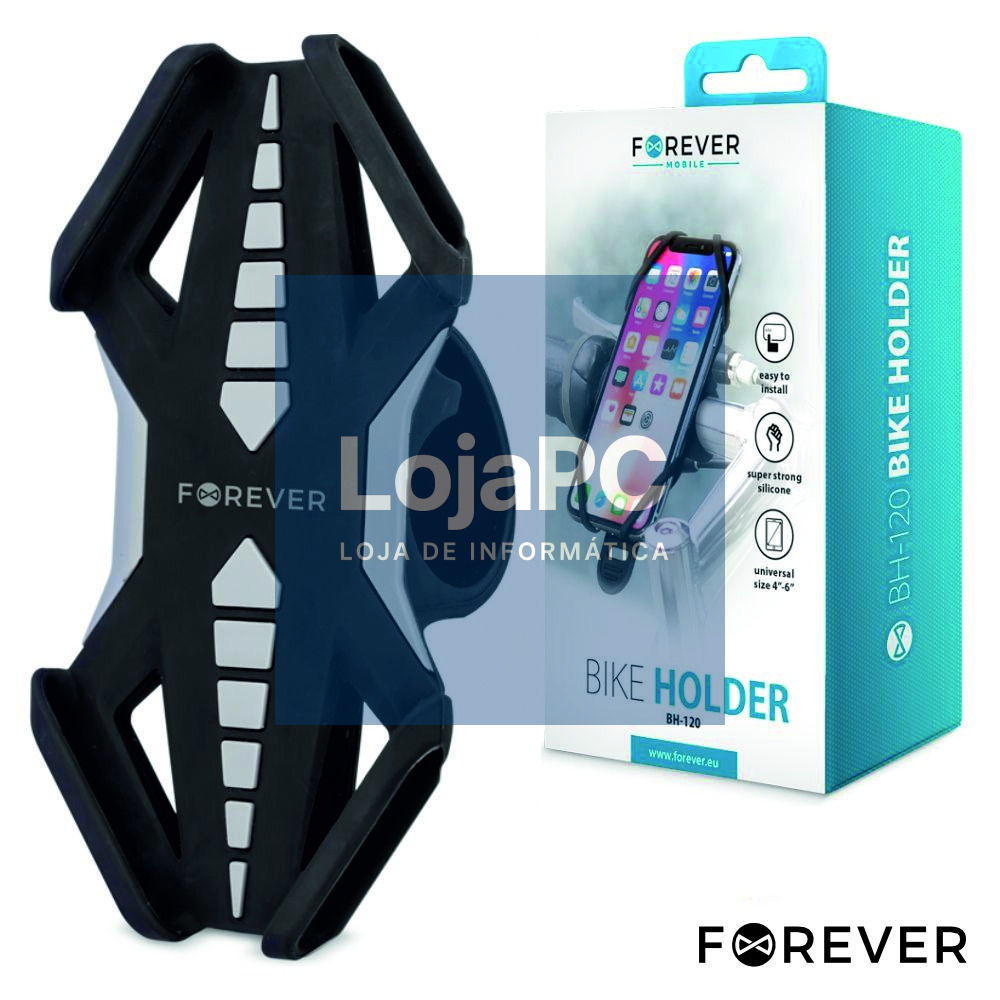 SUPORTE TELEMÓVEL 4"A 6" P/ MOTOS E BICICLETAS CINZA FOREVER