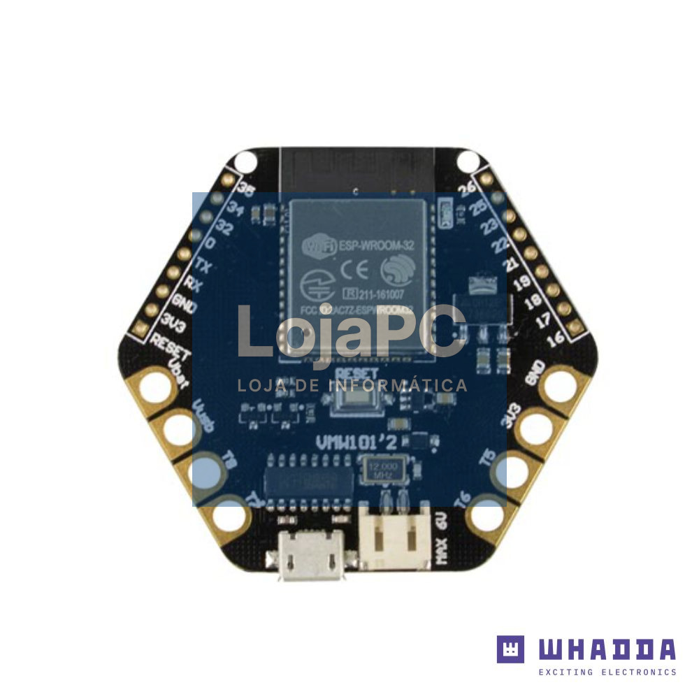 Placa de Desenvolvimento Vestível C/ LEDS RGB WHADDA