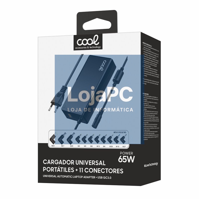 Universal Computer Network Charger. Portable 65w Automatic COOL + 11 connectors (USB QC3.0) — imagem 3