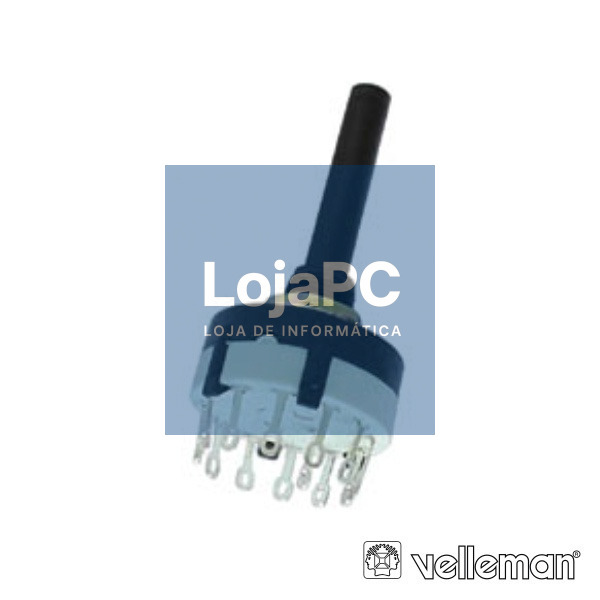 COMUTADOR ROTATIVO 1P C/ 12 POSIÇÕES CONEXÕES DE SOLDADURA