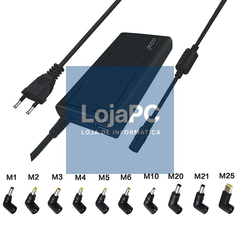 Universal Computer Network Charger. Portable 90w Automatic COOL Slim + 10 conn. (USB QC3.0) — imagem 2