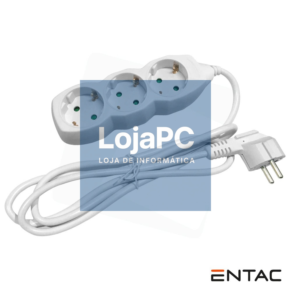 Tomada Elétrica C/ 3 Saídas 1.5M Entac