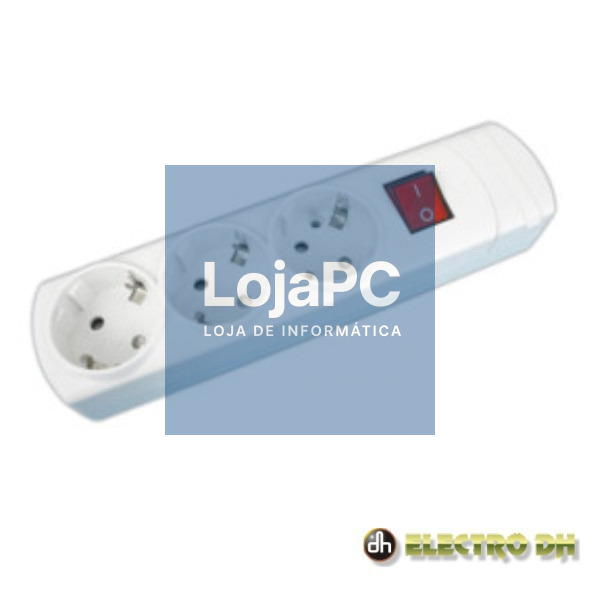TOMADA ELÉTRICA C/ 3 SAÍDAS SCHUKO C/INTERRUPTOR EDH