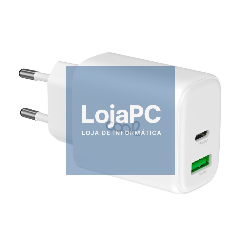 Universal Dual Network Fast Charger (PD) USB + Type-C COOL (45W) White