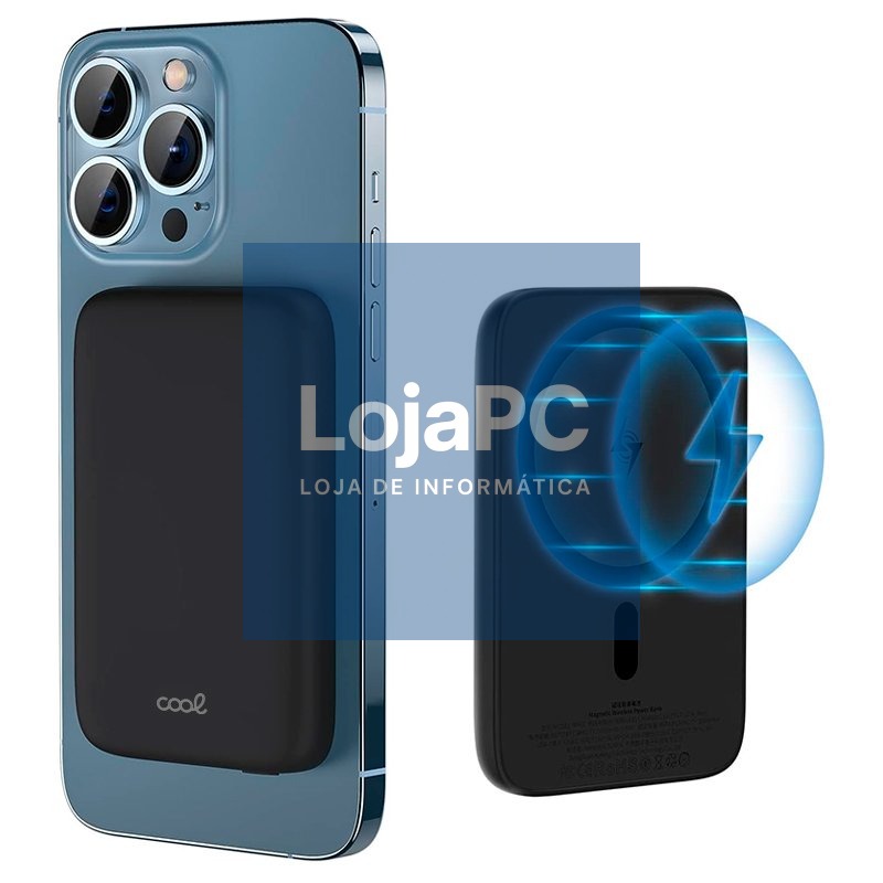 Universal External Battery MAGNETIC Power Bank Qi 5000 mAh COOL Black — imagem 4