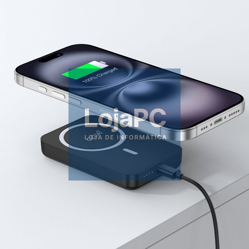 Universal External Battery MAGNETIC Power Bank Qi 5000 mAh COOL Black — imagem 3