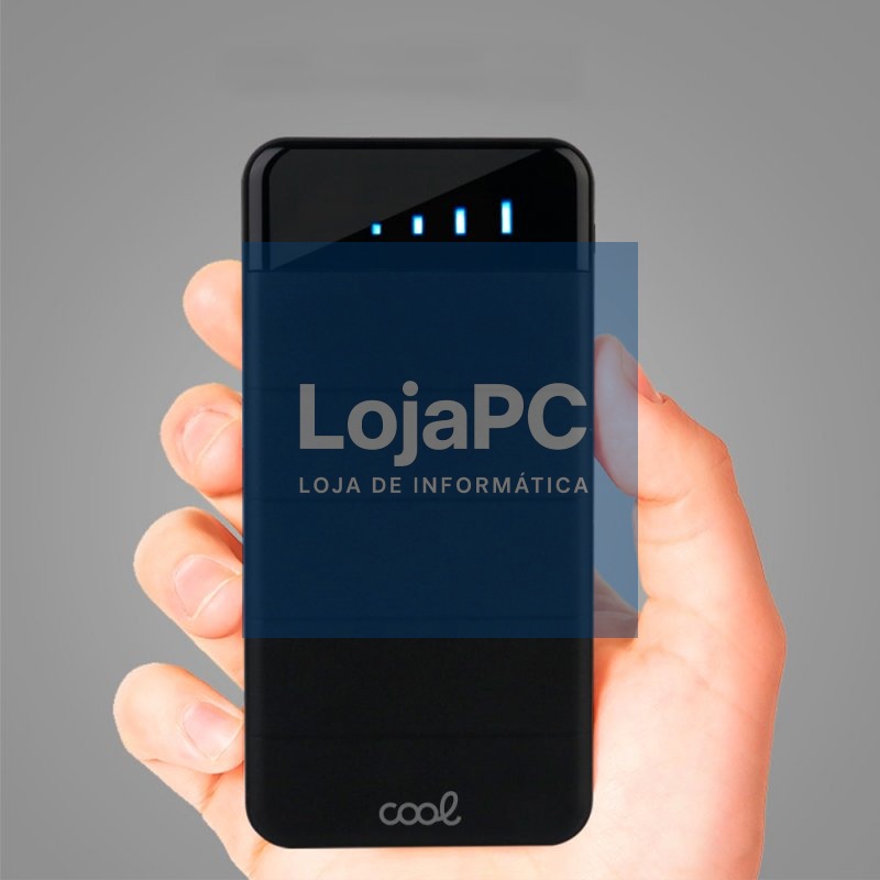 Universal External Battery Power Bank 10,000 mAh + 4 Solar Panels COOL Black — imagem 4