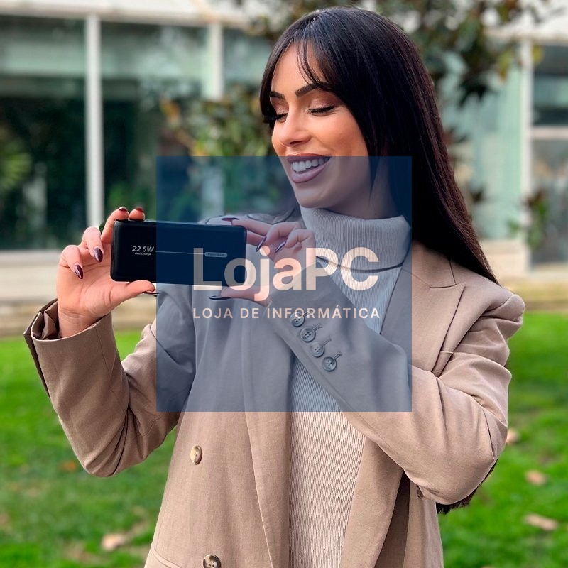Universal External Battery Power Bank 10,000 mAh + PD 22.5W (2 connections) Black — imagem 4
