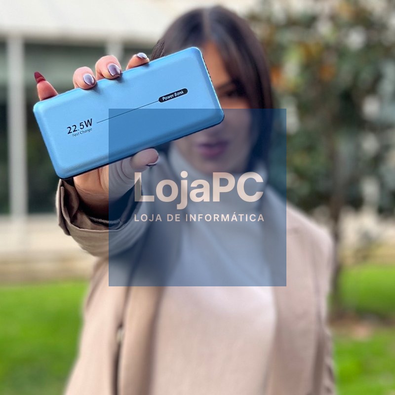 Universal External Battery Power Bank 10,000 mAh + PD 22.5W (2 connections) Blue — imagem 2