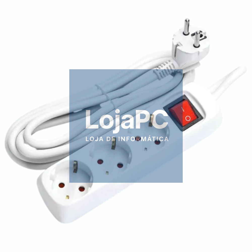 TOMADA ELÉTRICA C/ 3 SAÍDAS INTERRUPTOR 5M